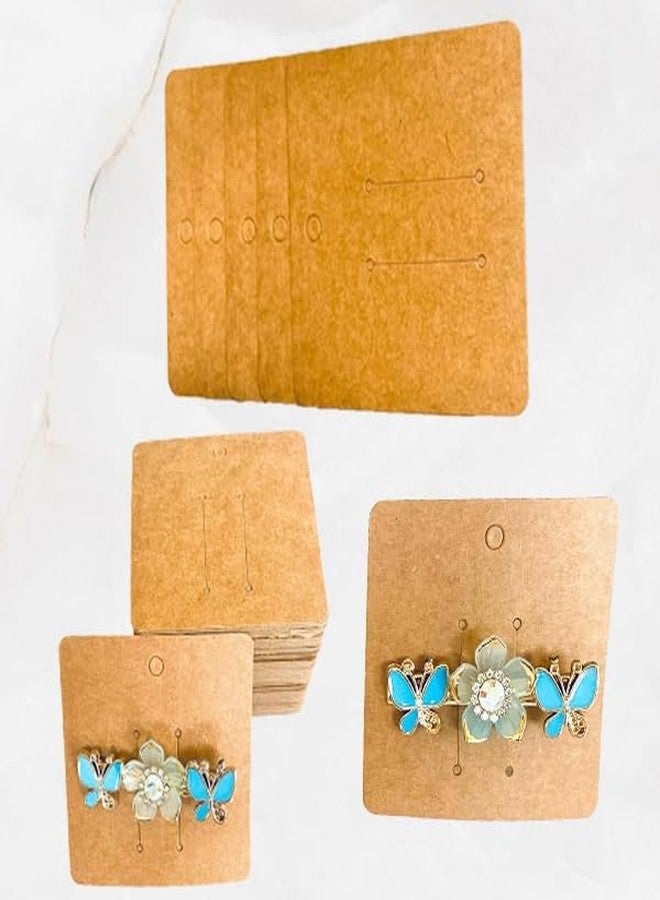 Zenomia Earrings Packaging Card, Decorative Handmade Jewelry Packaging Material, Jewelry Display Tag Hair Accessories Display Cards, 2.75 x 2.75 inch, 350 GSM Kraft, Pack of 50 - Image 3